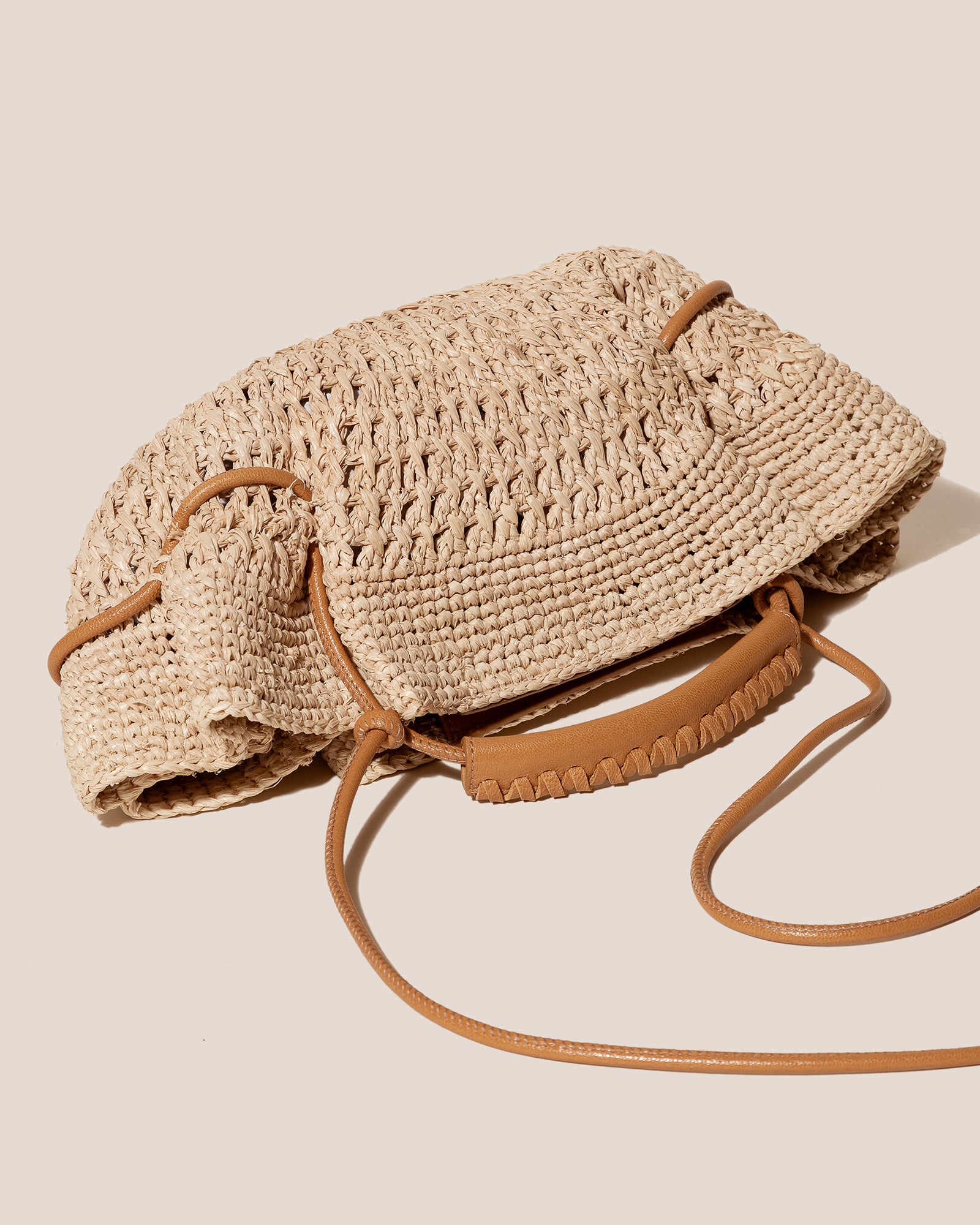 ARTA MINI CROCHET RAFFIA - Pleated Crossbody Bag – Hereu Studio