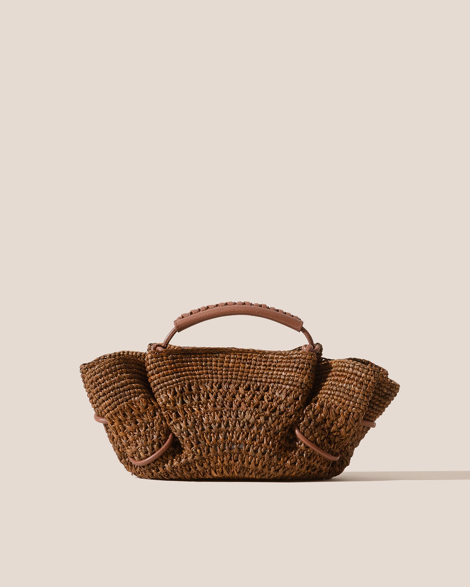 ARTA MINI CROCHET RAFFIA - Pleated Crossbody Bag