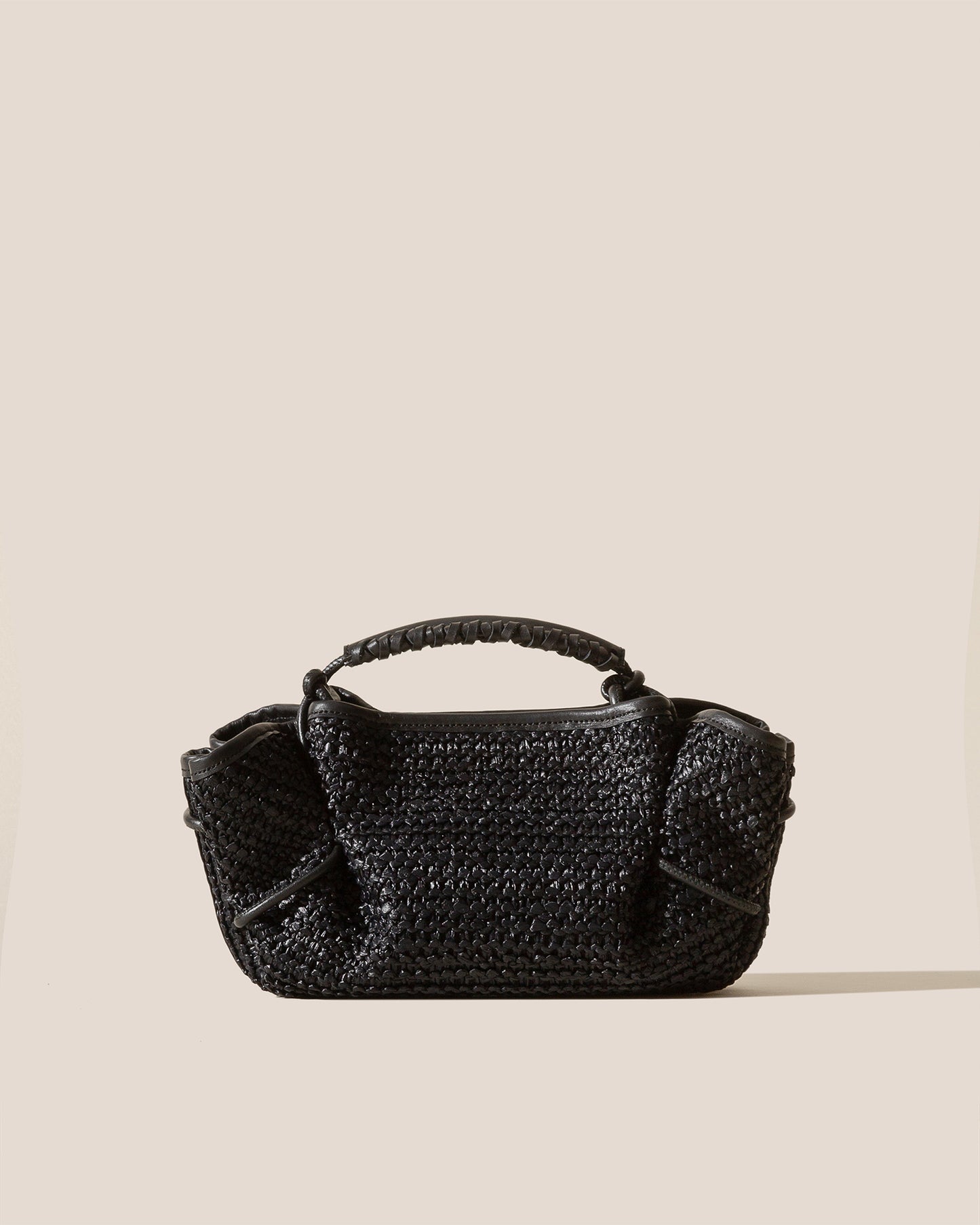 ARTA MINI RAFFIA - Pleated Crossbody Bag