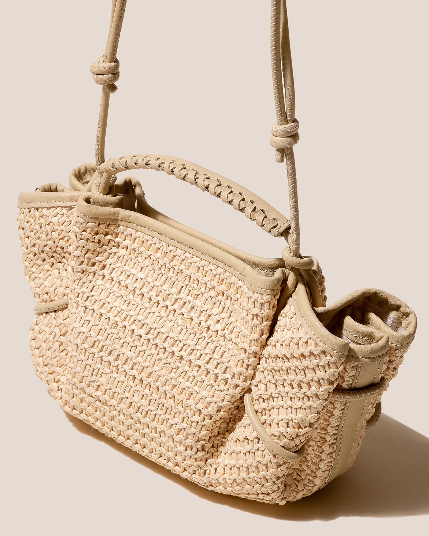 ARTA MINI RAFFIA - Pleated Crossbody Bag