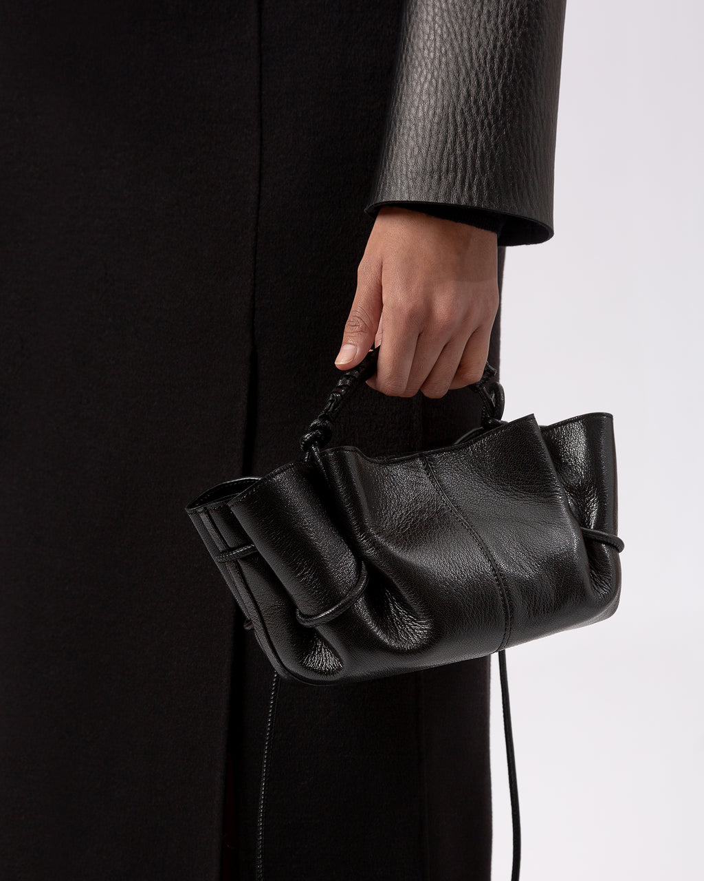 ARTA MINI METALLIC - Pleated Crossbody Bag