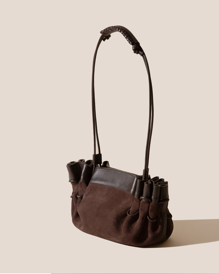 ARTA SUEDE - Pleated Shoulder Bag