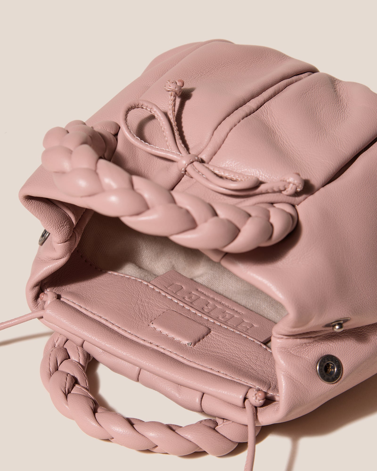 BOMBON BOW - Plaited-handle Leather Handbag – Hereu Studio