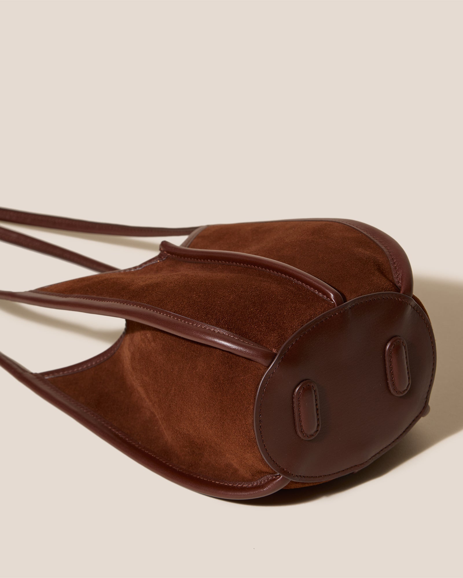 CALELLA BUCKET SUEDE - Leather-trimmed Shoulder Bag