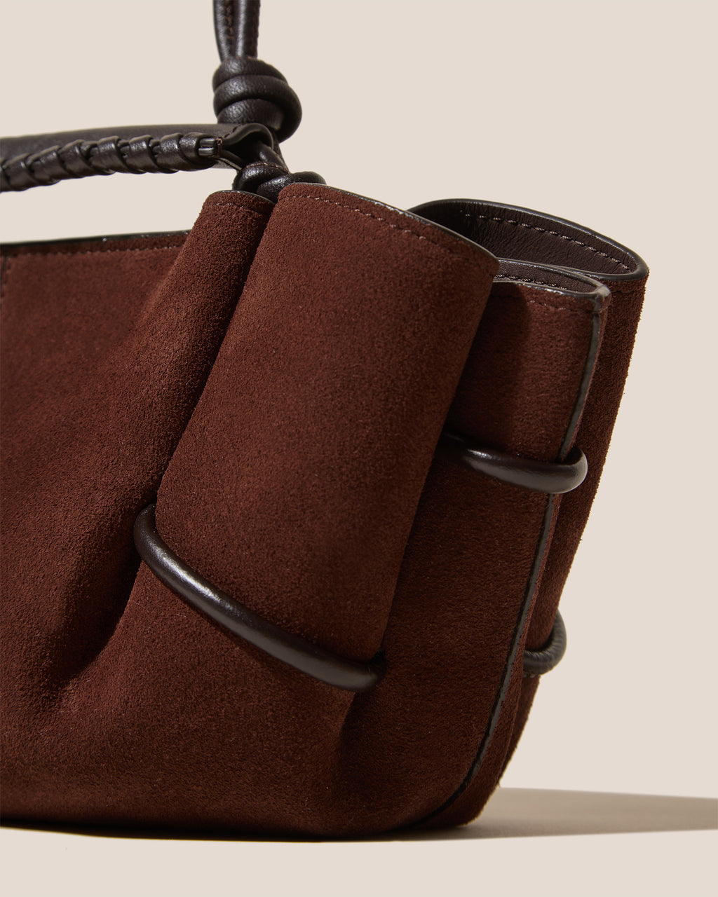 ARTA MINI SUEDE - Pleated Crossbody Bag