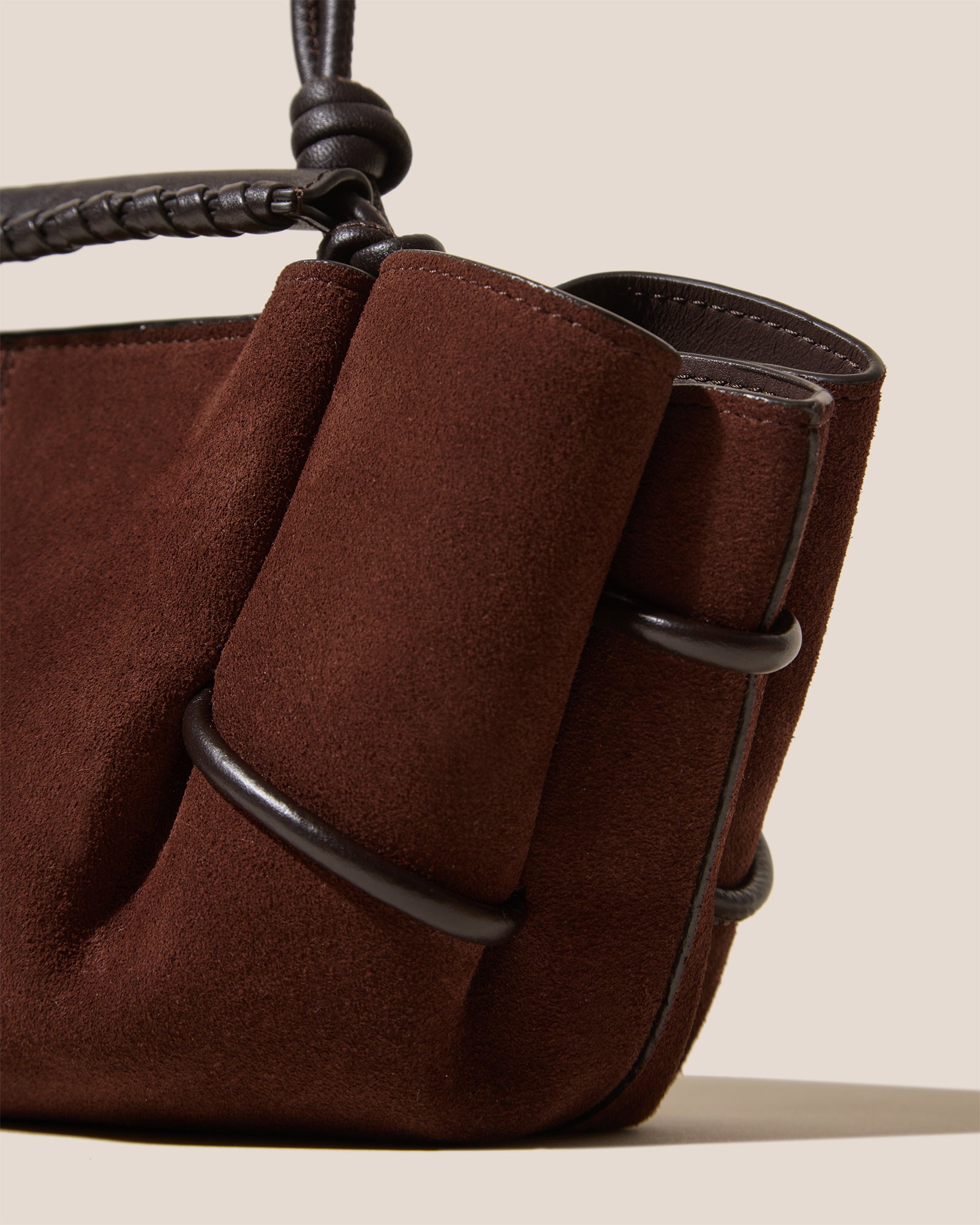 ARTA MINI SUEDE - Pleated Crossbody Bag