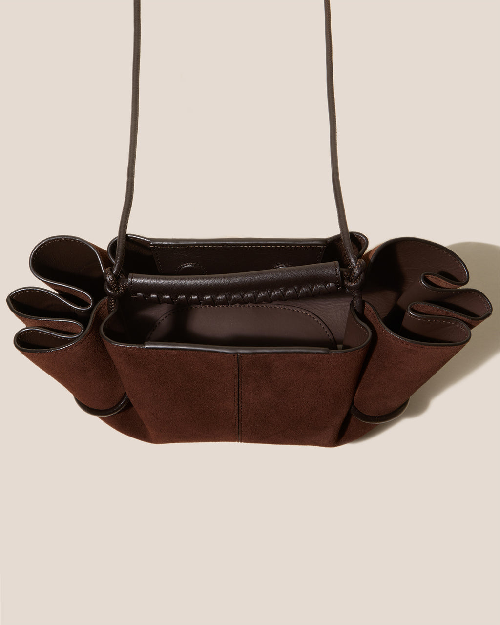 ARTA MINI SUEDE - Pleated Crossbody Bag