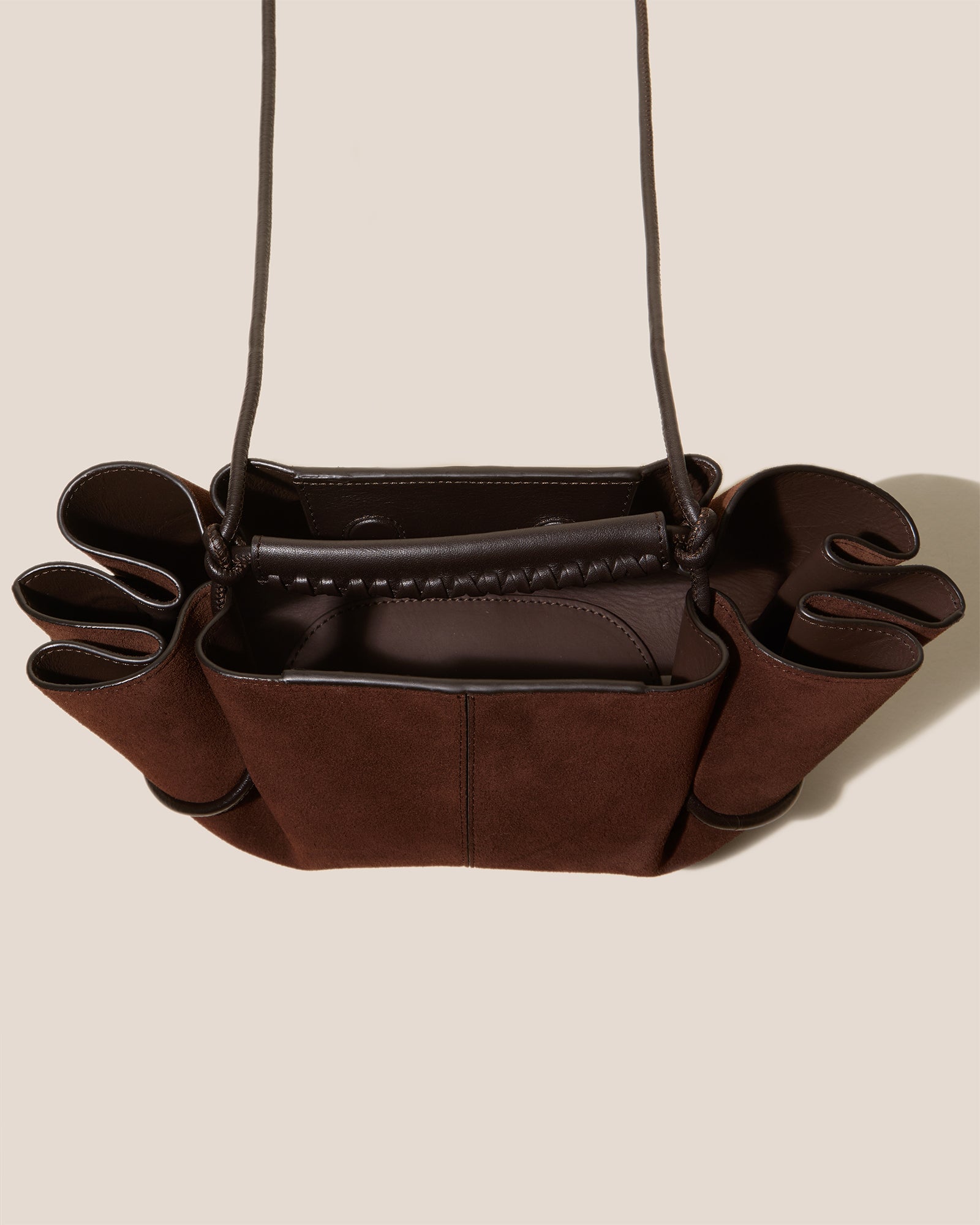 ARTA MINI SUEDE - Pleated Crossbody Bag