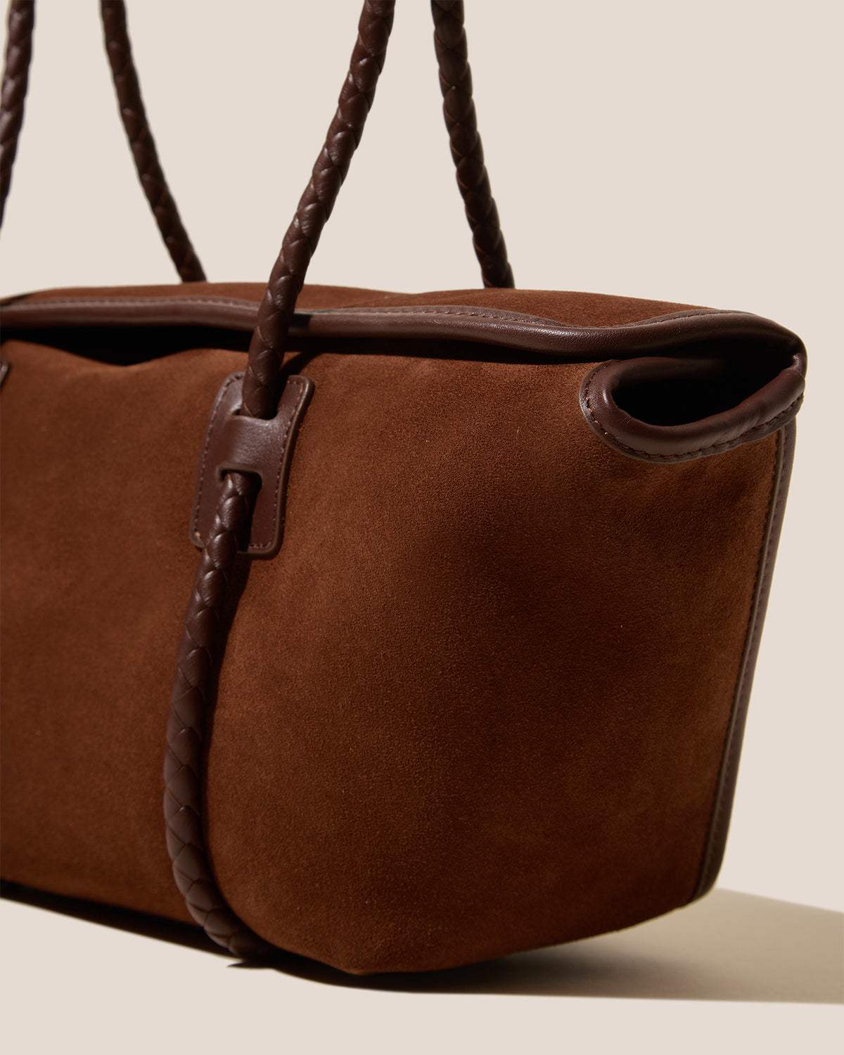 FORNA SUEDE - Leather-Framed Shoulder Bag