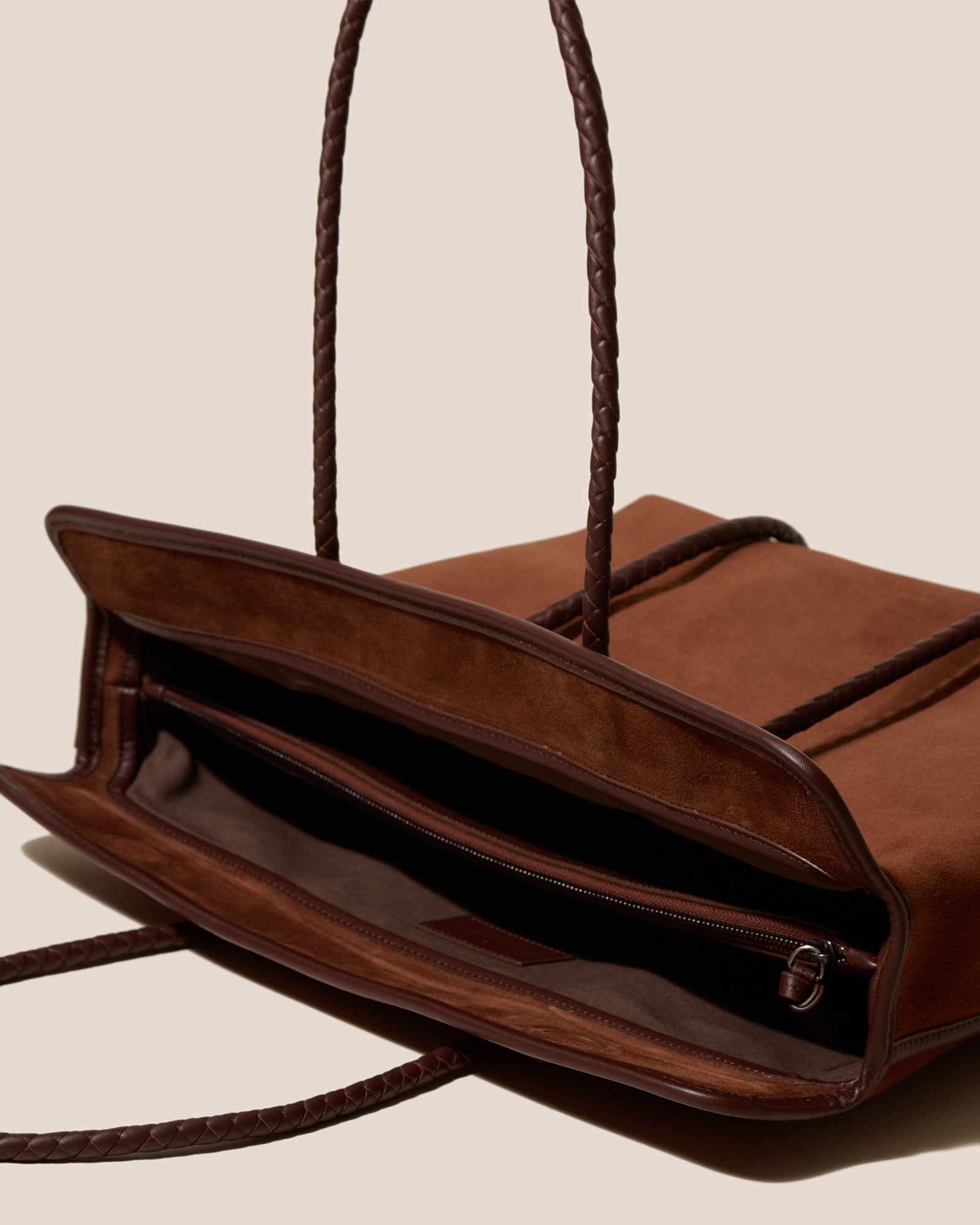FORNA TOTE SUEDE - Leather-Framed Shoulder Bag