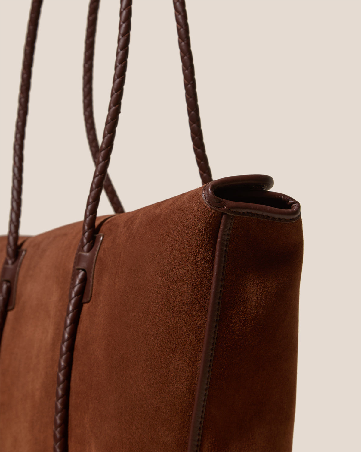 FORNA TOTE SUEDE - Leather-Framed Shoulder Bag
