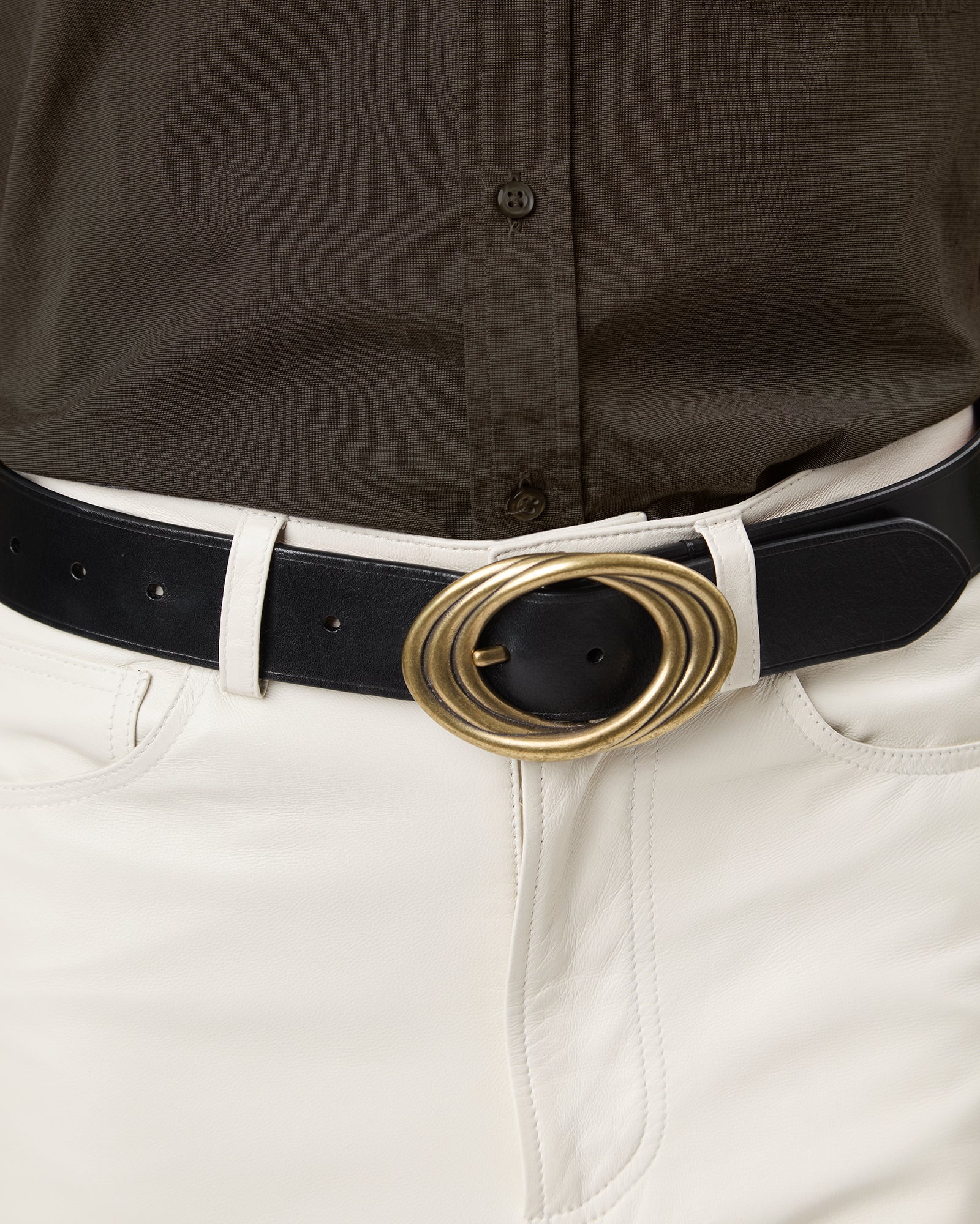 ESPIRAL - Interlaced Oval Buckle Belt