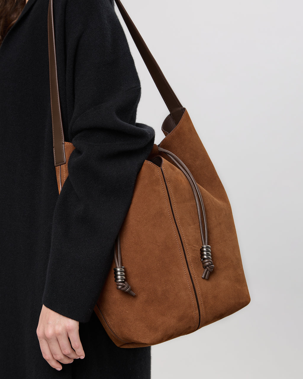 RIBA SUEDE - Bucket Shoulder Bag