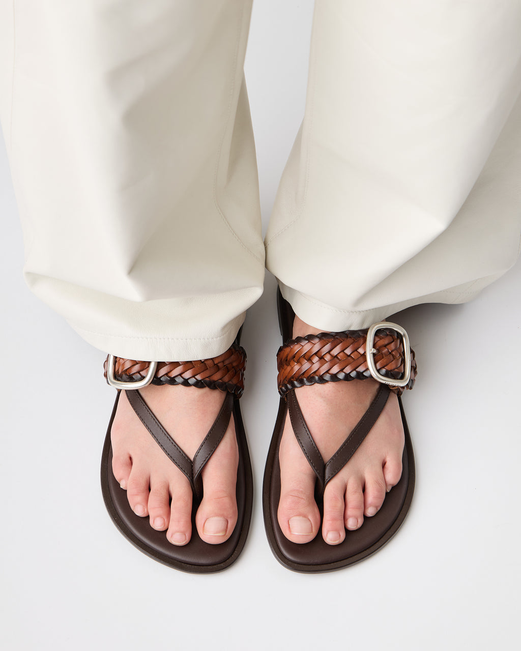 TANCA - Woven Belt Detail Thong Sandal