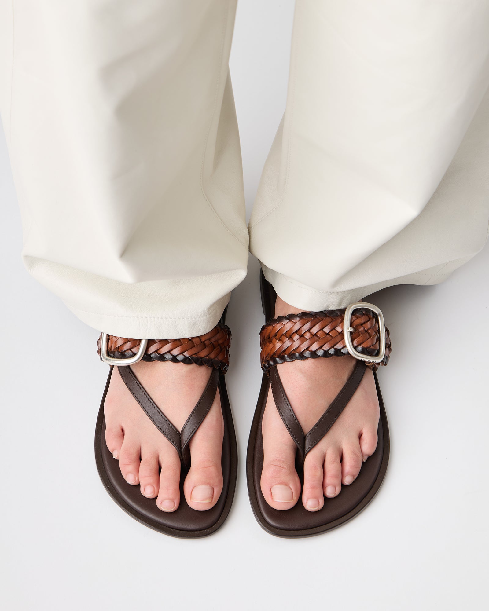TANCA - Woven Belt Detail Thong Sandal