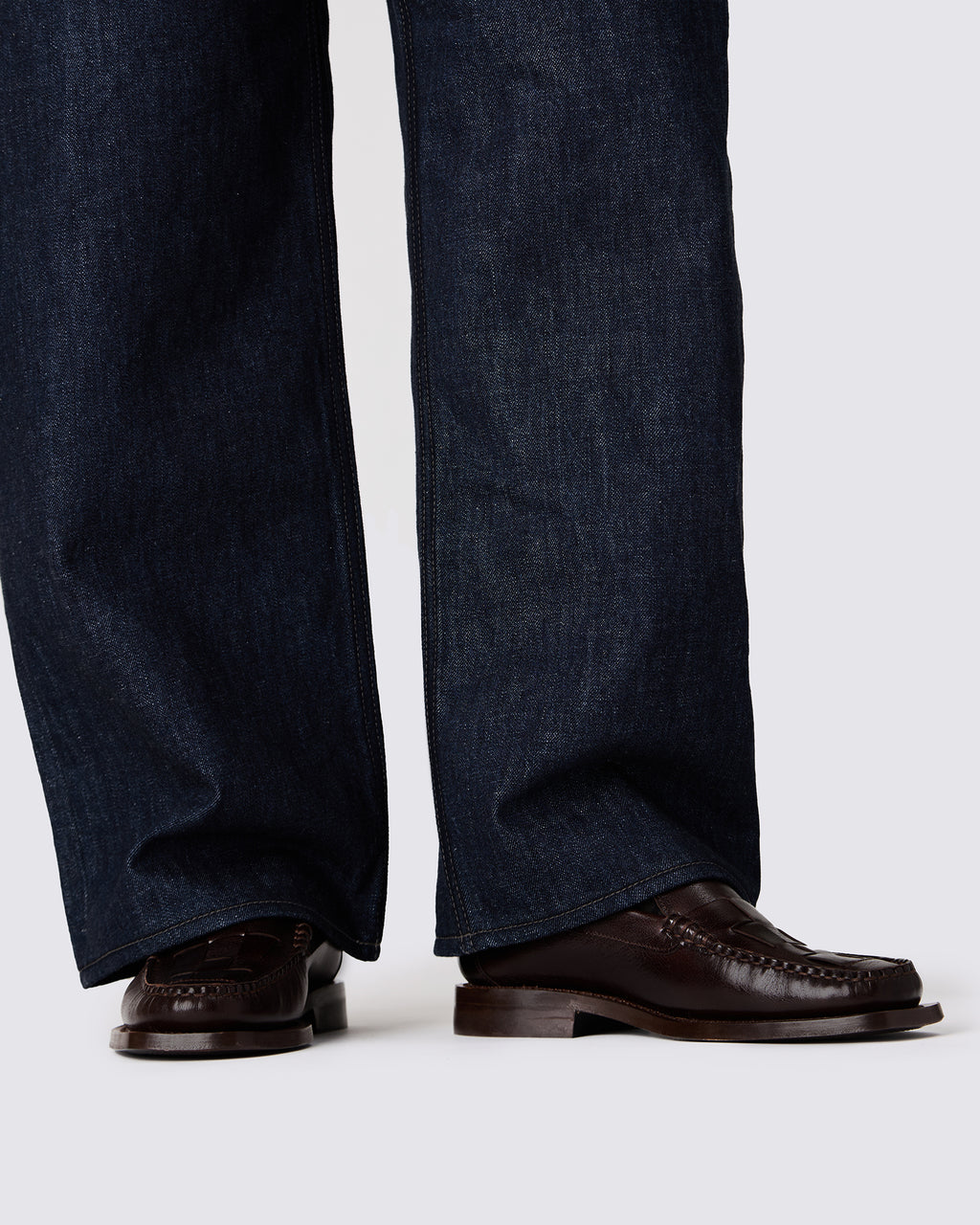 NOMBELA WAXED - Men's Interwoven Detail Slip-On Loafer