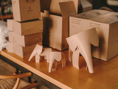 ELEFANTA MARIA - Elephant Leather Sculpture by Antoni Arola