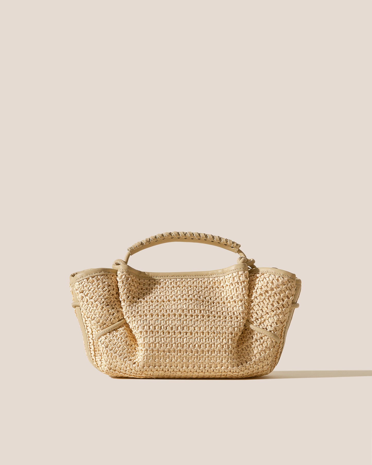 ARTA MINI RAFFIA - Pleated Crossbody Bag