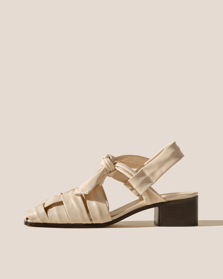 BENA HEELED - Interwoven Knotted T-bar Heeled Sandal