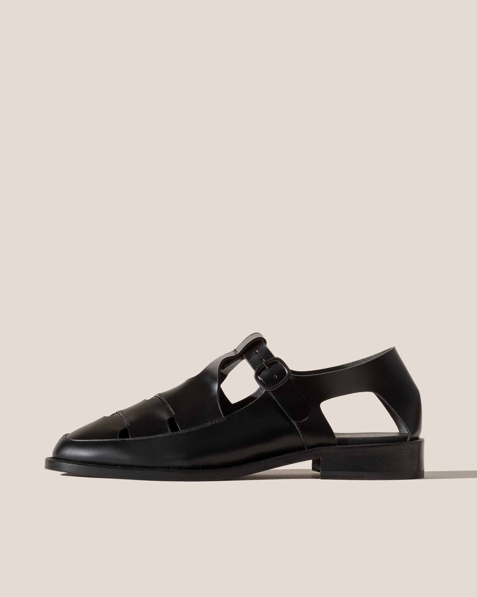 BESSO LEATHER - Men's Woven T-bar Sandal