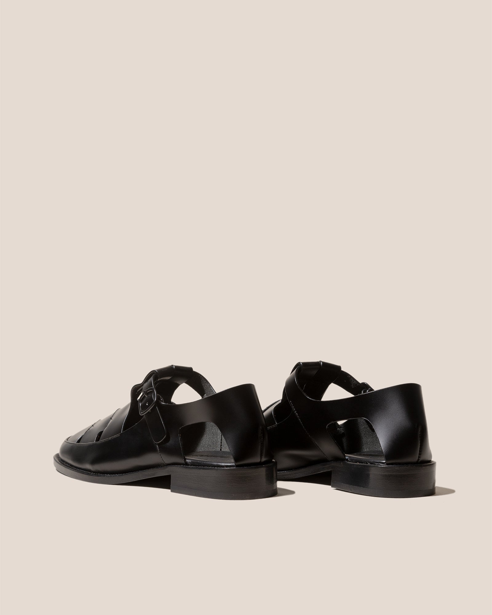 BESSO LEATHER - Men's Woven T-bar Sandal