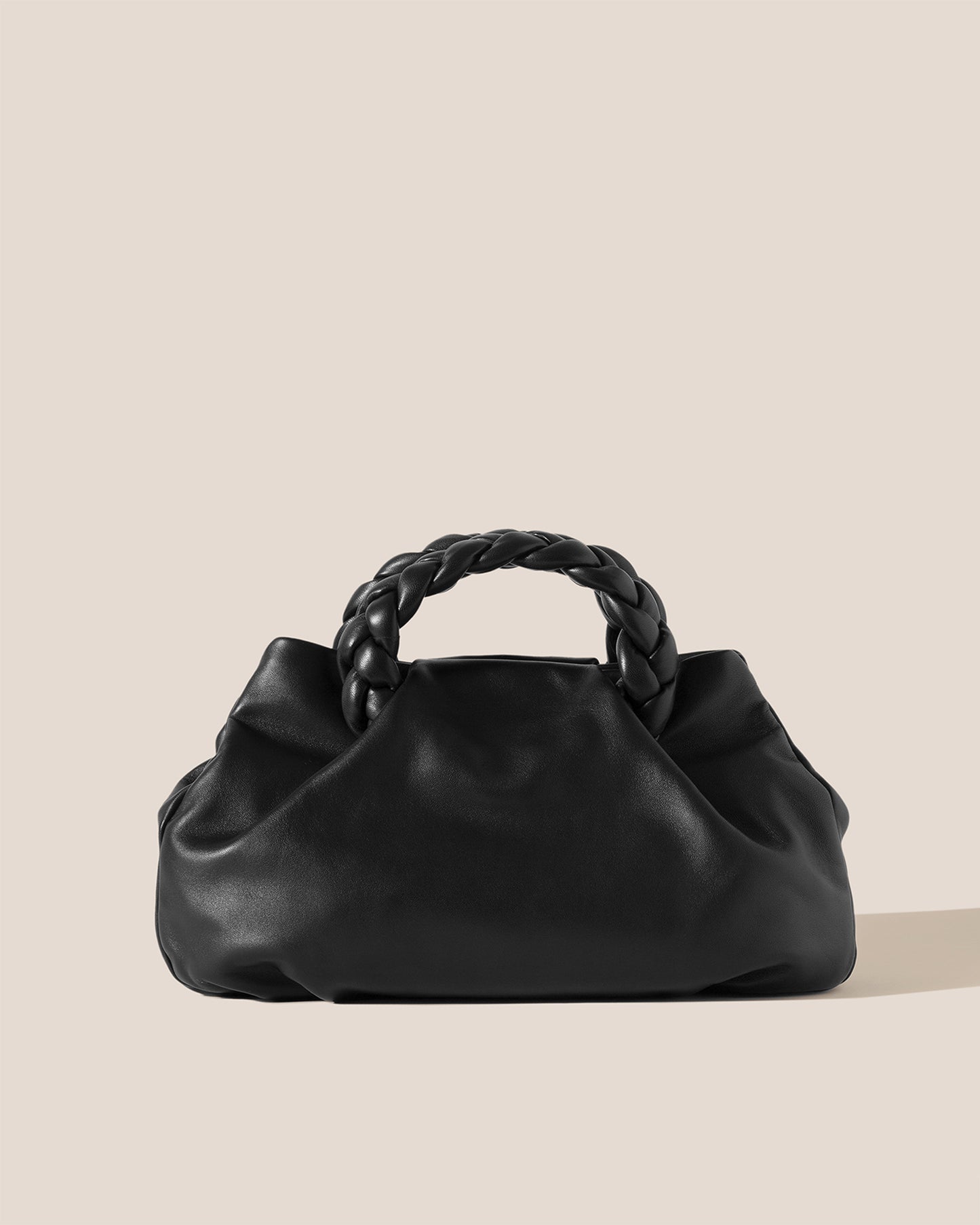 BOMBON L - Plaited-handle Leather Tote Bag