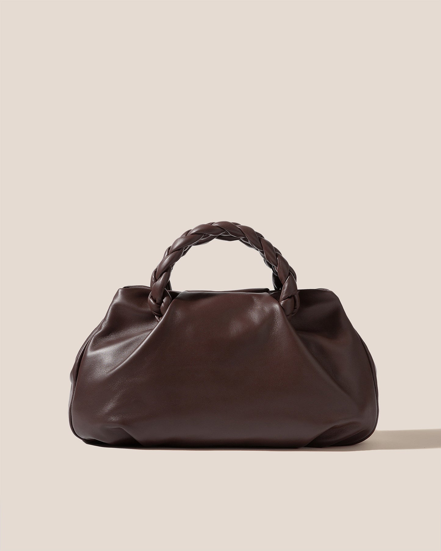 BOMBON L - Plaited-handle Leather Tote Bag