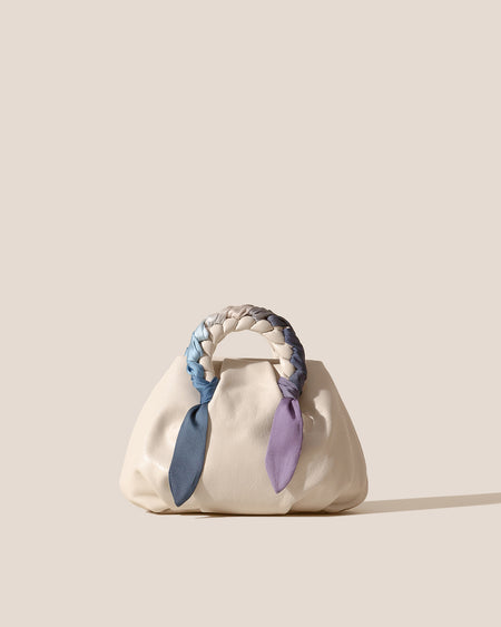 BOMBON FOULARD - Plaited-handle Leather Handbag