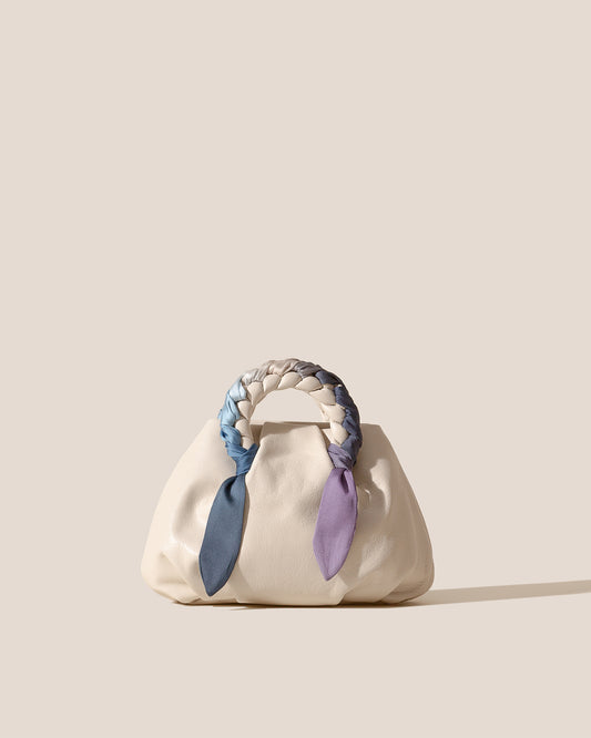 BOMBON FOULARD - Plaited-handle Leather Handbag