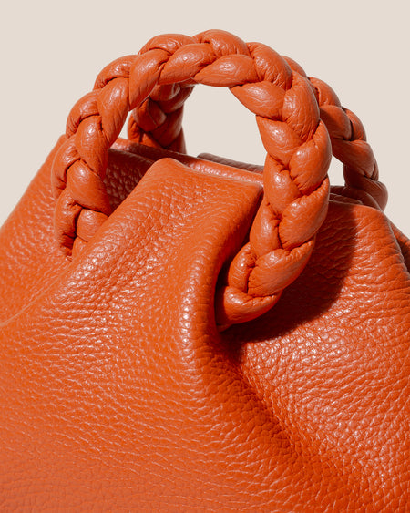 BOMBON GRAINY - Plaited-handle Leather Handbag