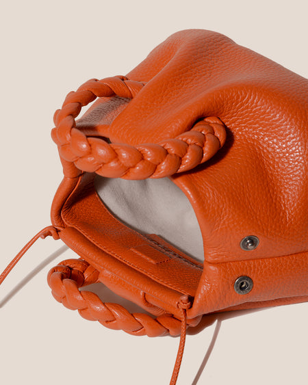 BOMBON GRAINY - Plaited-handle Leather Handbag