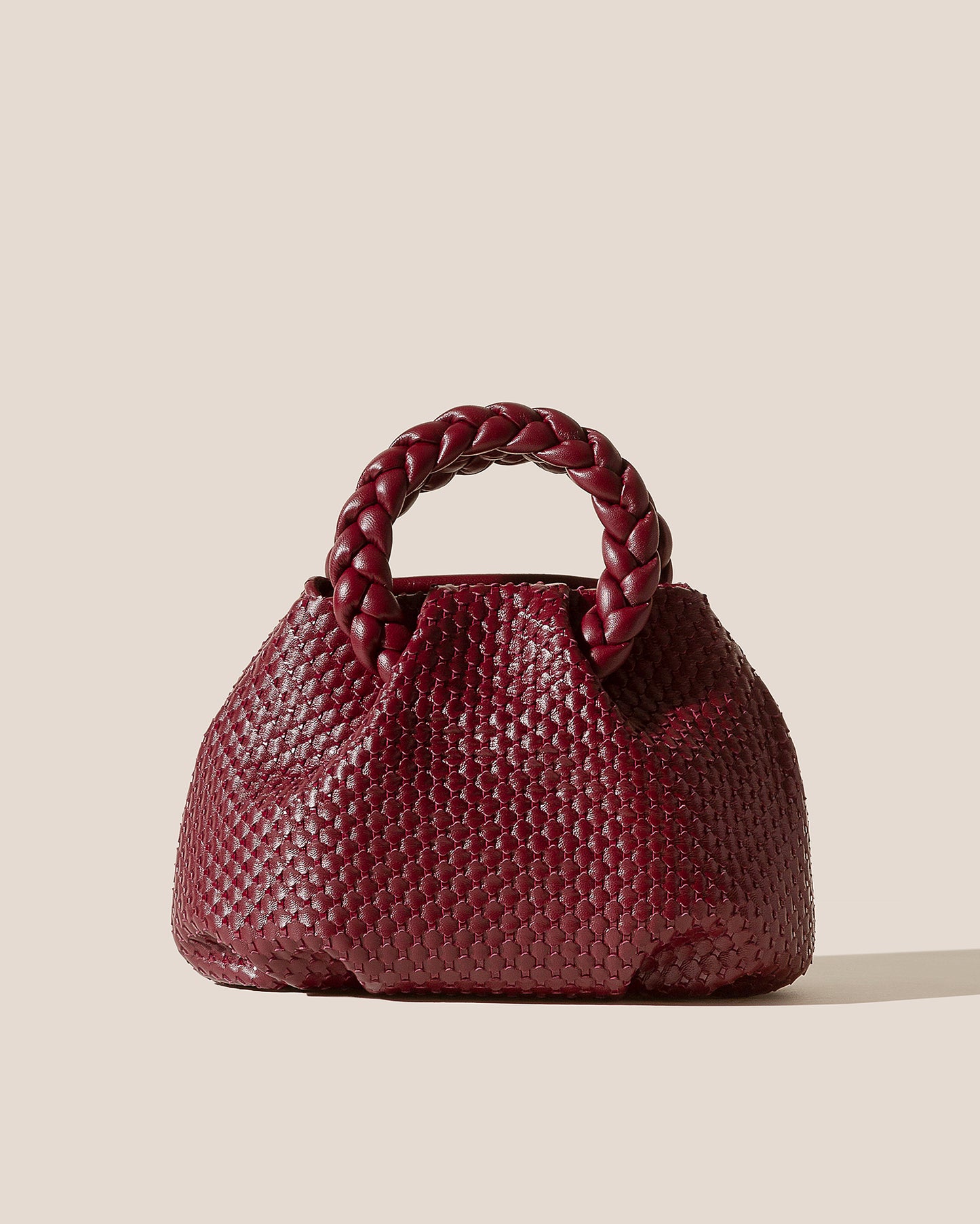 BOMBON M WOVEN - Plaited-handle Leather Crossbody Bag