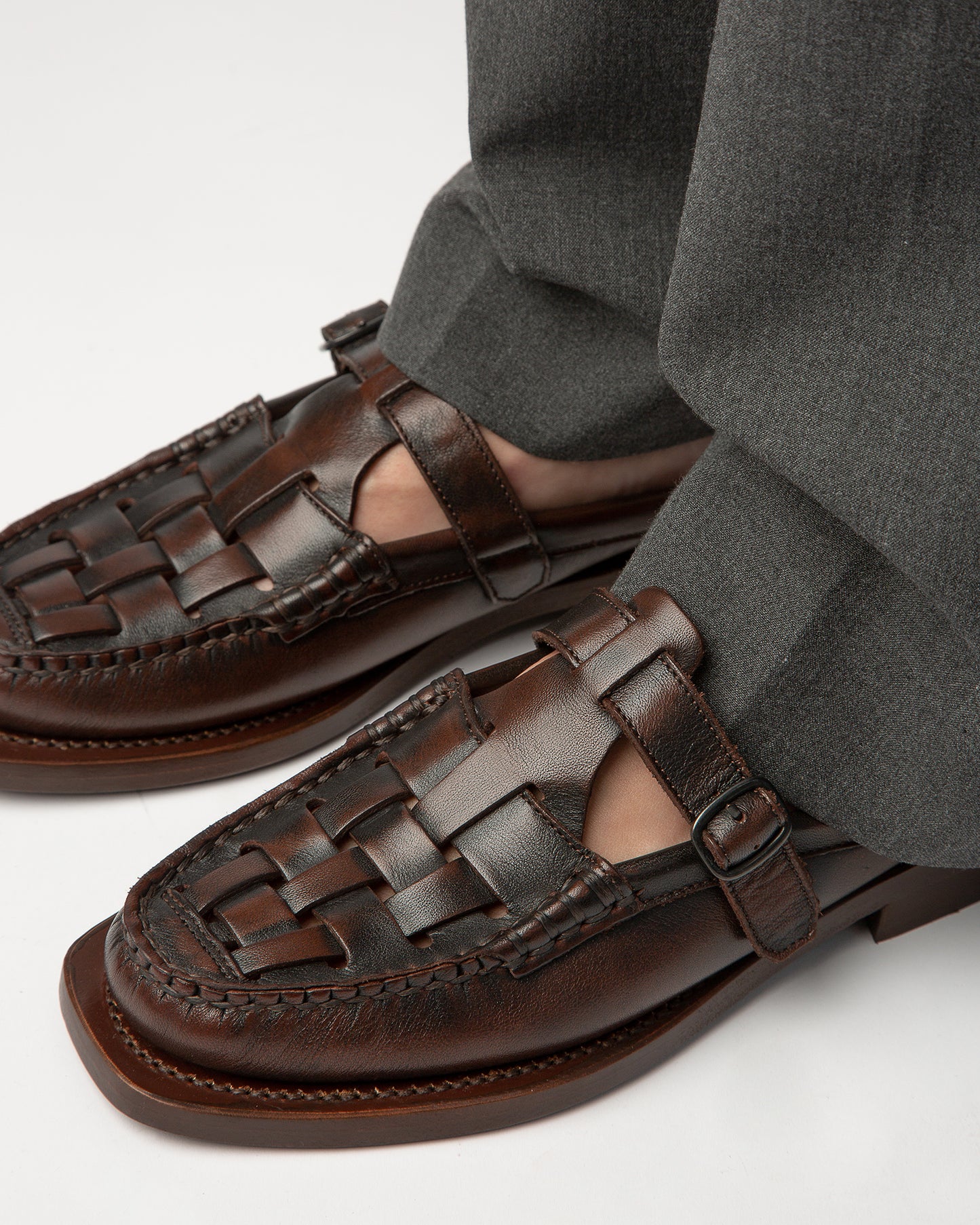 BONELL DUOTONE - Woven T-bar Mule Loafer