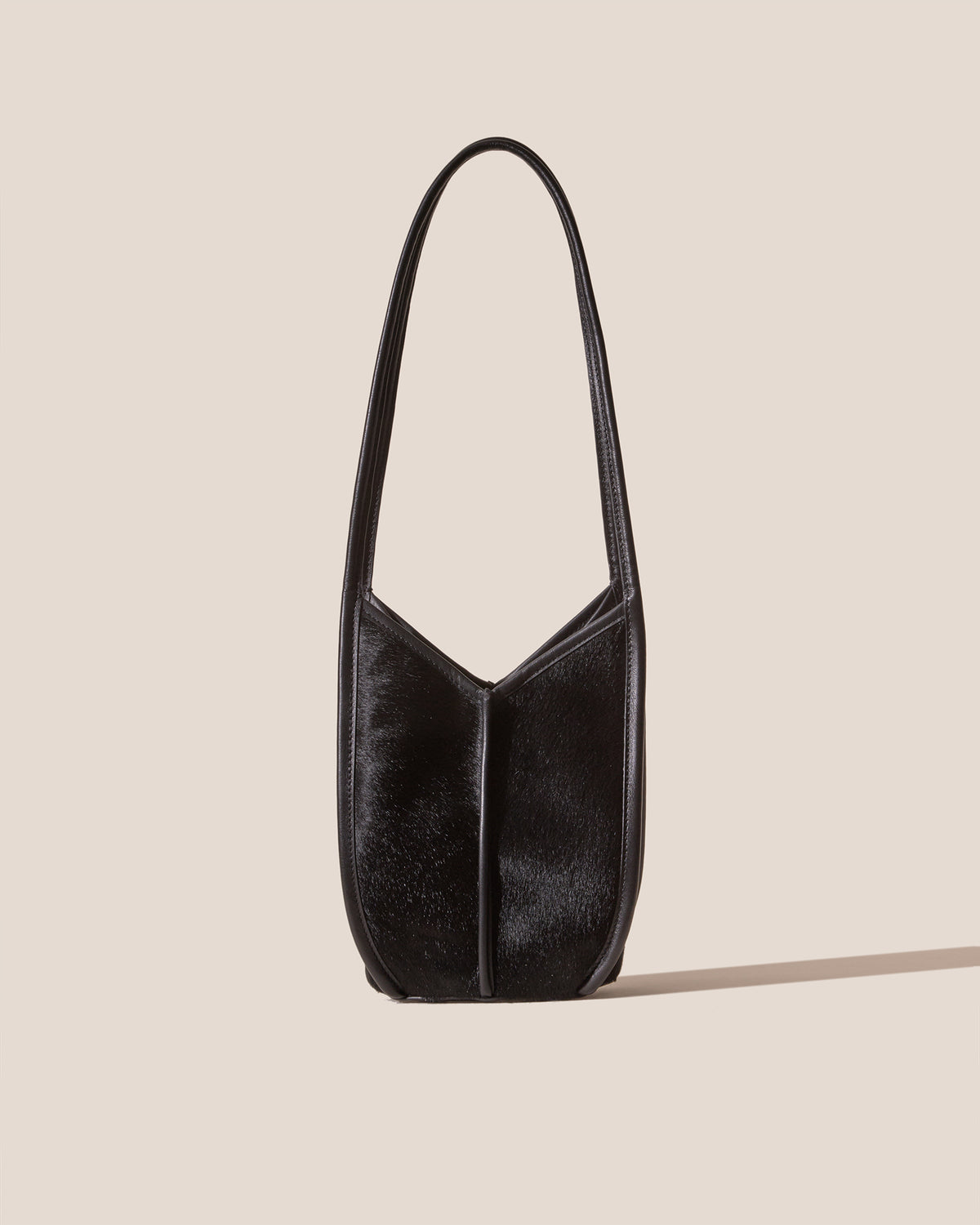 CALELLA BUCKET CALF HAIR - Leather-trimmed Shoulder Bag