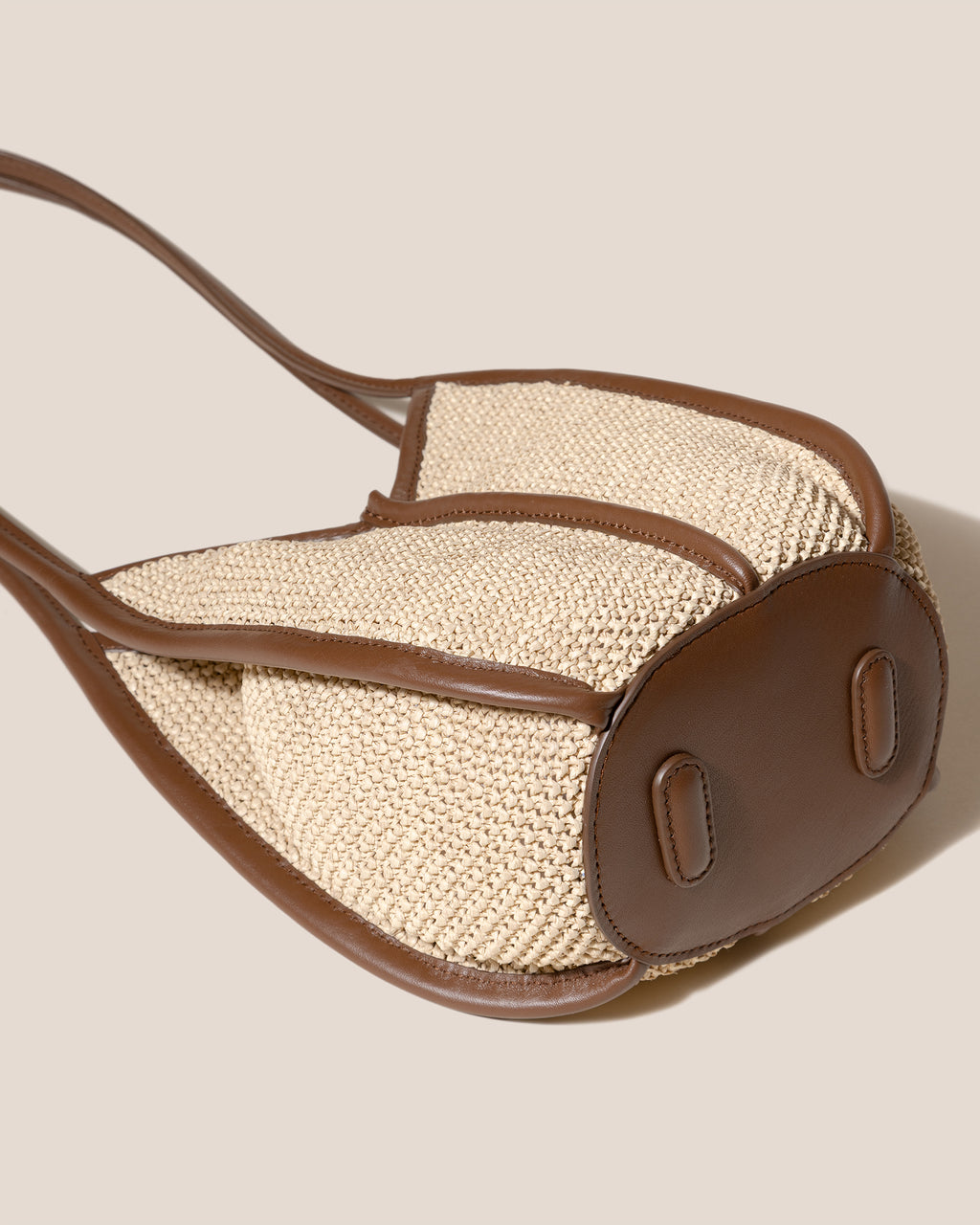 CALELLA BUCKET SOFT RAFFIA - Leather-trimmed Shoulder Bag