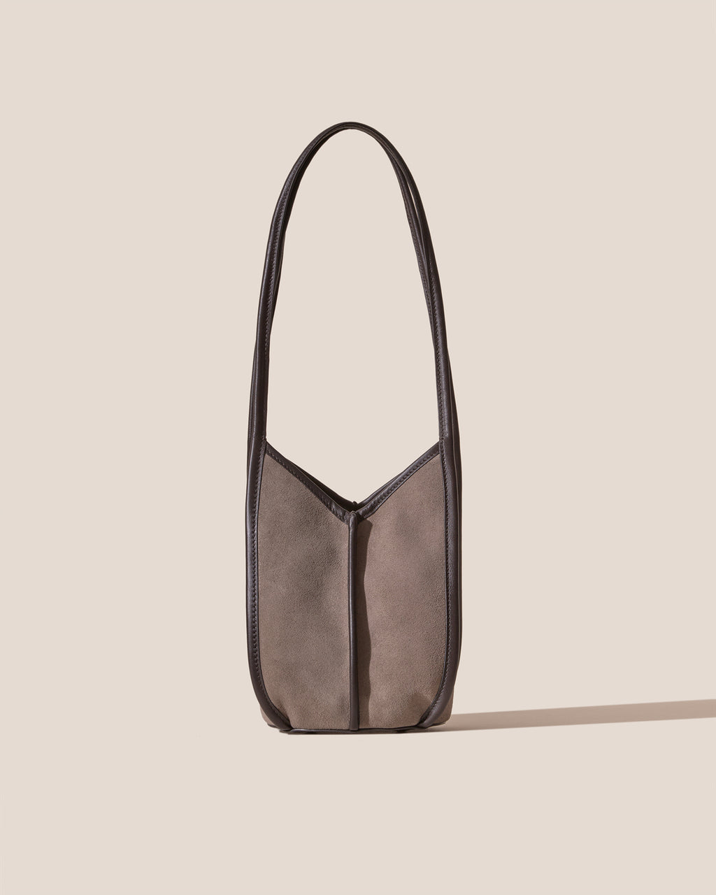 CALELLA BUCKET SUEDE - Leather-trimmed Shoulder Bag