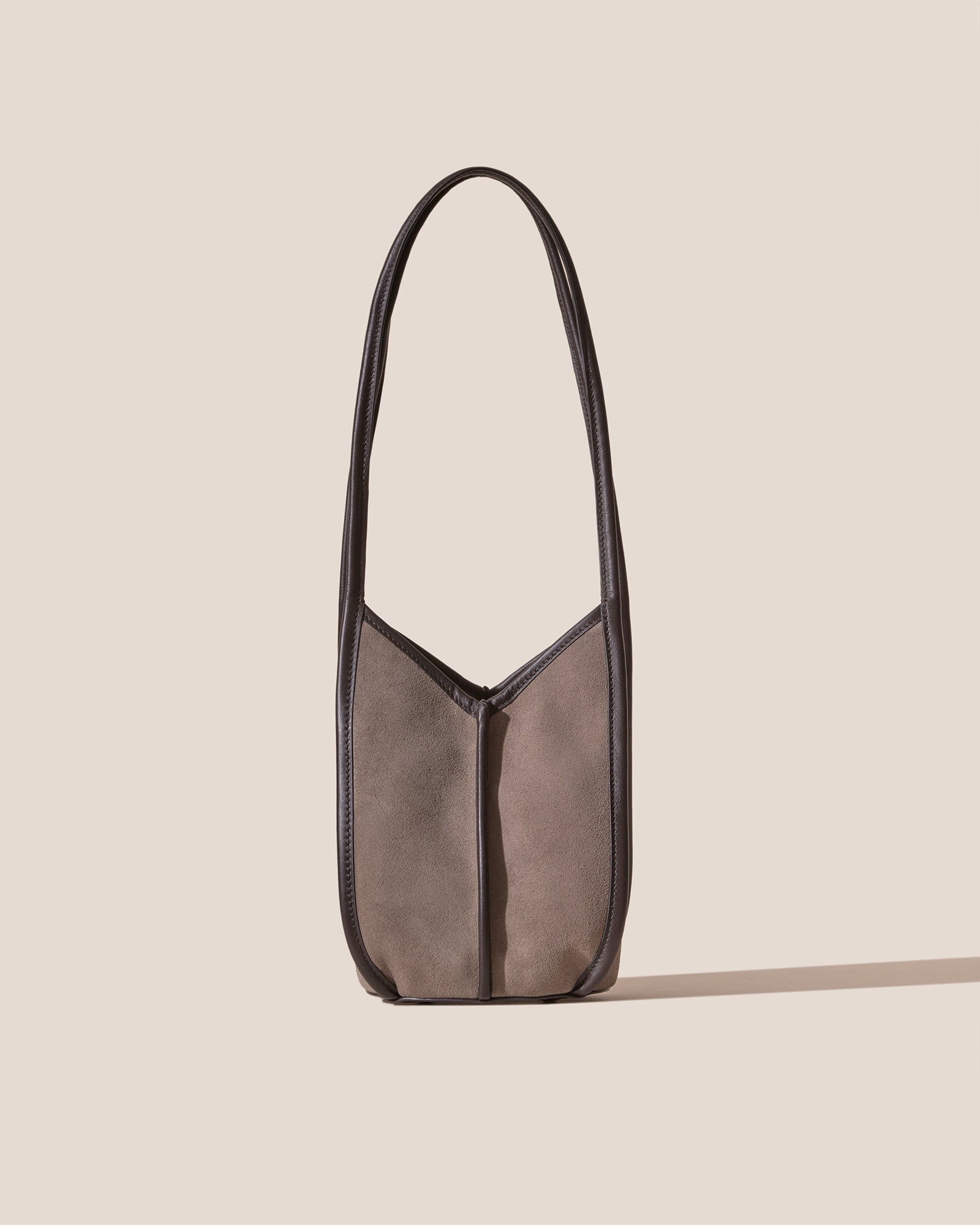 CALELLA BUCKET SUEDE - Leather-trimmed Shoulder Bag
