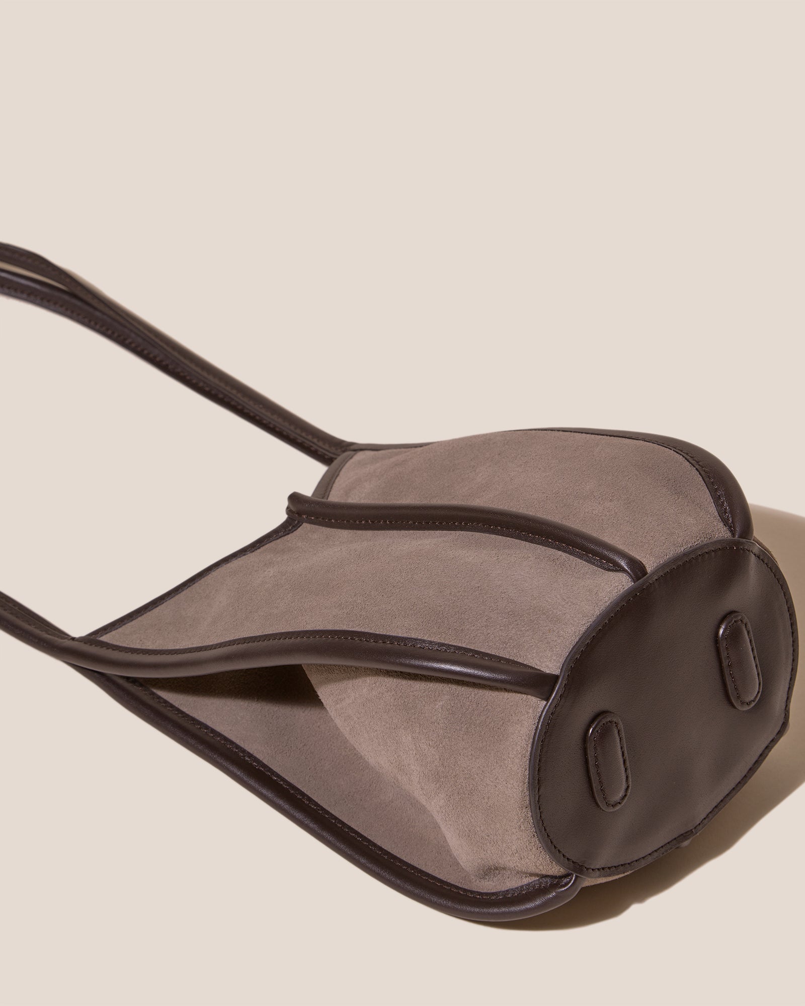 CALELLA BUCKET SUEDE - Leather-trimmed Shoulder Bag