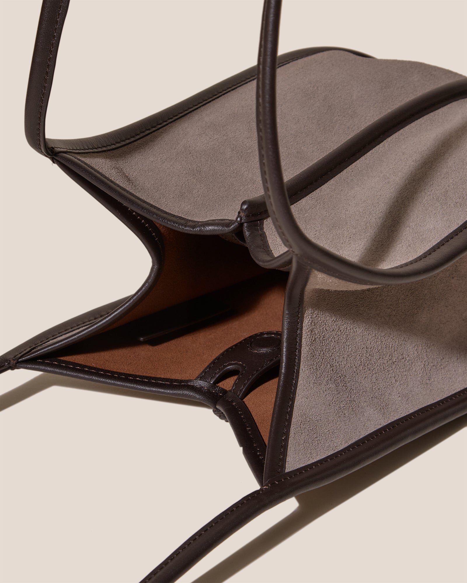 CALELLA BUCKET SUEDE - Leather-trimmed Shoulder Bag