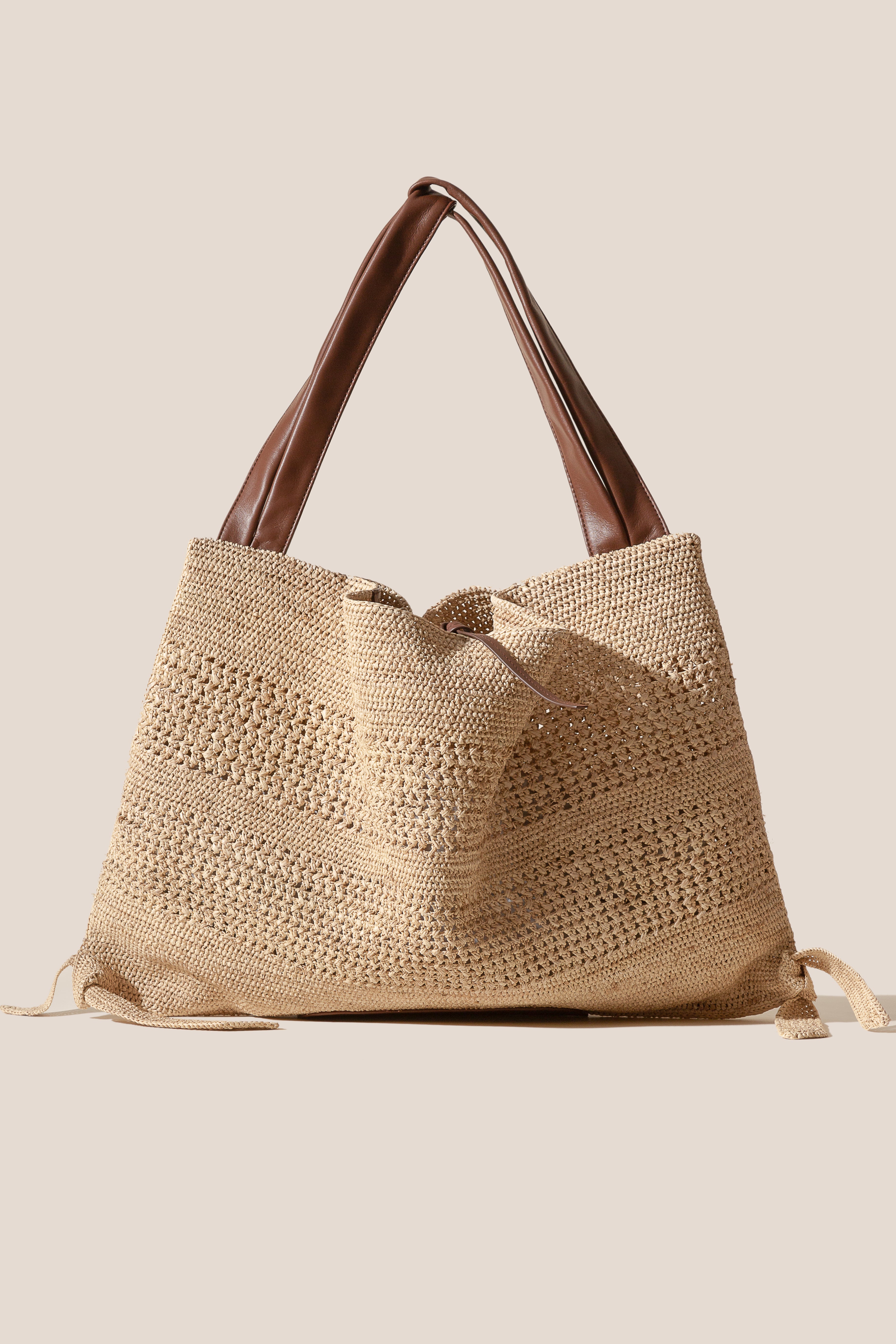【HEREU】CADOR Slouchy Crocheted Raffia Shoulder Bag CADOR - Slouchy Crocheted Raffia Crocheted Shoulder Bag