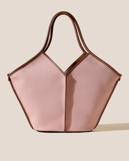 CALELLA - Leather-trimmed Organic Cotton Tote Bag