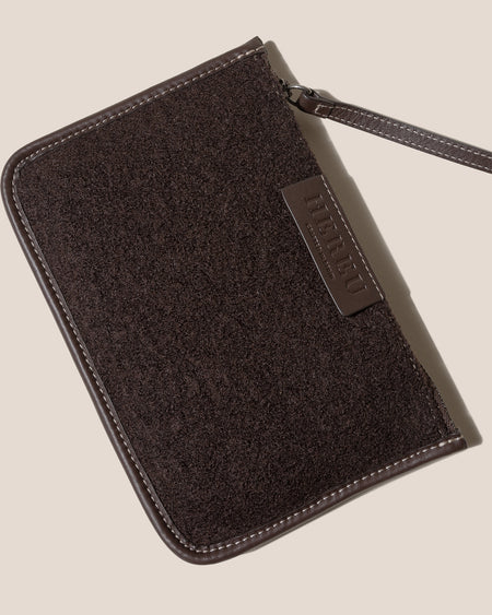 CALELLA WOOL - Leather-trimmed Tote Bag