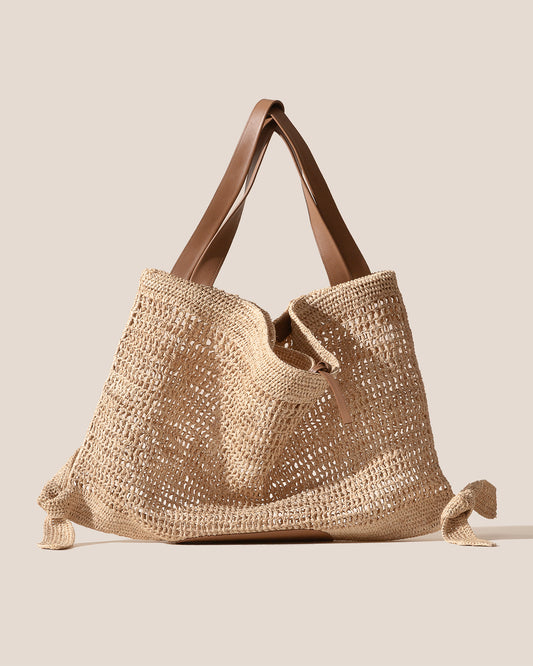 CADOR RAFFIA MESH - Slouchy Shoulder Bag