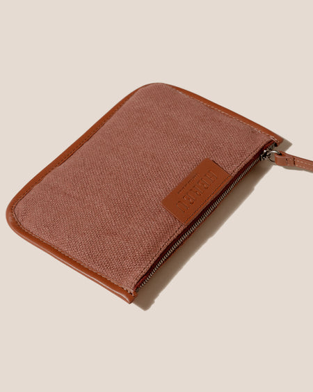 CALELLA SOFT LINEN - Leather-trimmed Tote Bag