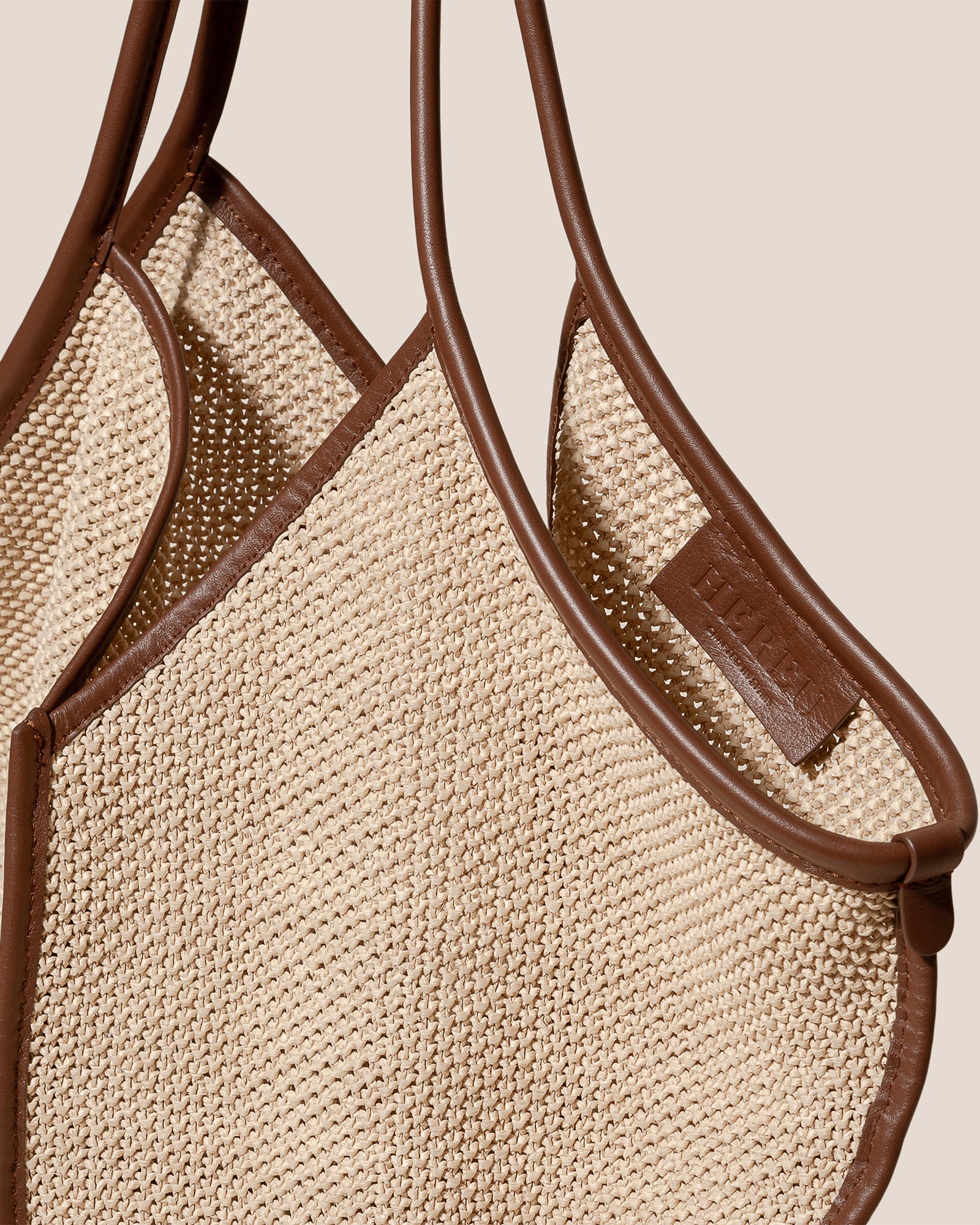 CALELLA SOFT RAFFIA - Leather-trimmed Tote Bag – Hereu Studio