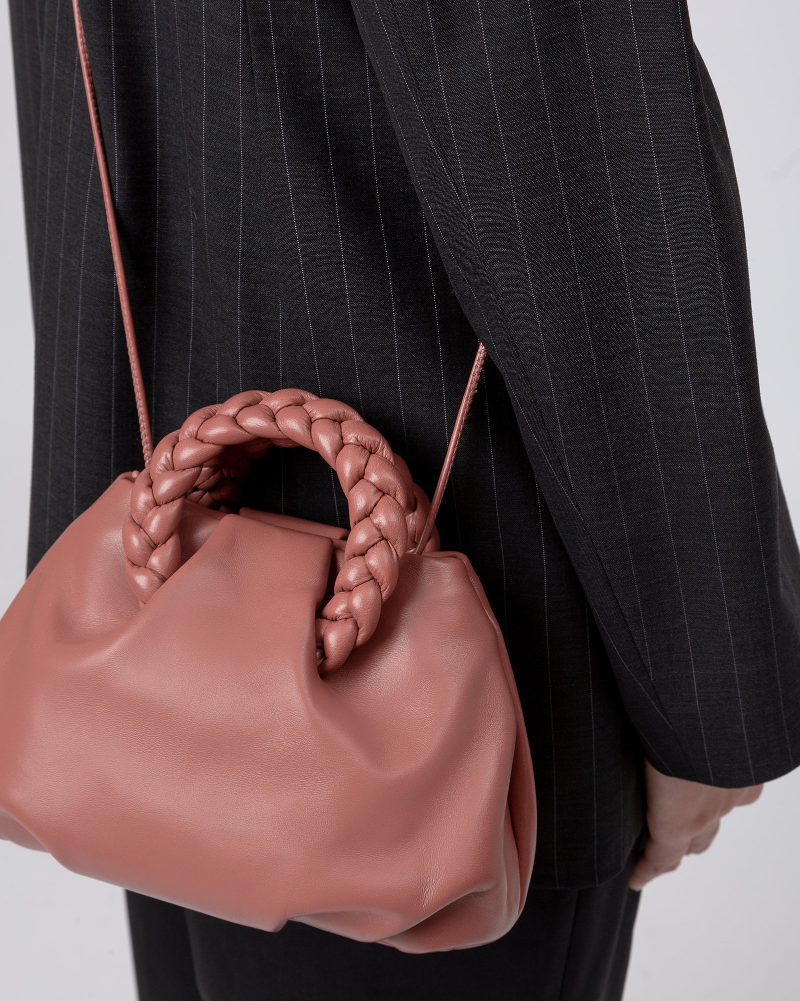BOMBON M - Plaited-handle Leather Crossbody Bag – Hereu Studio