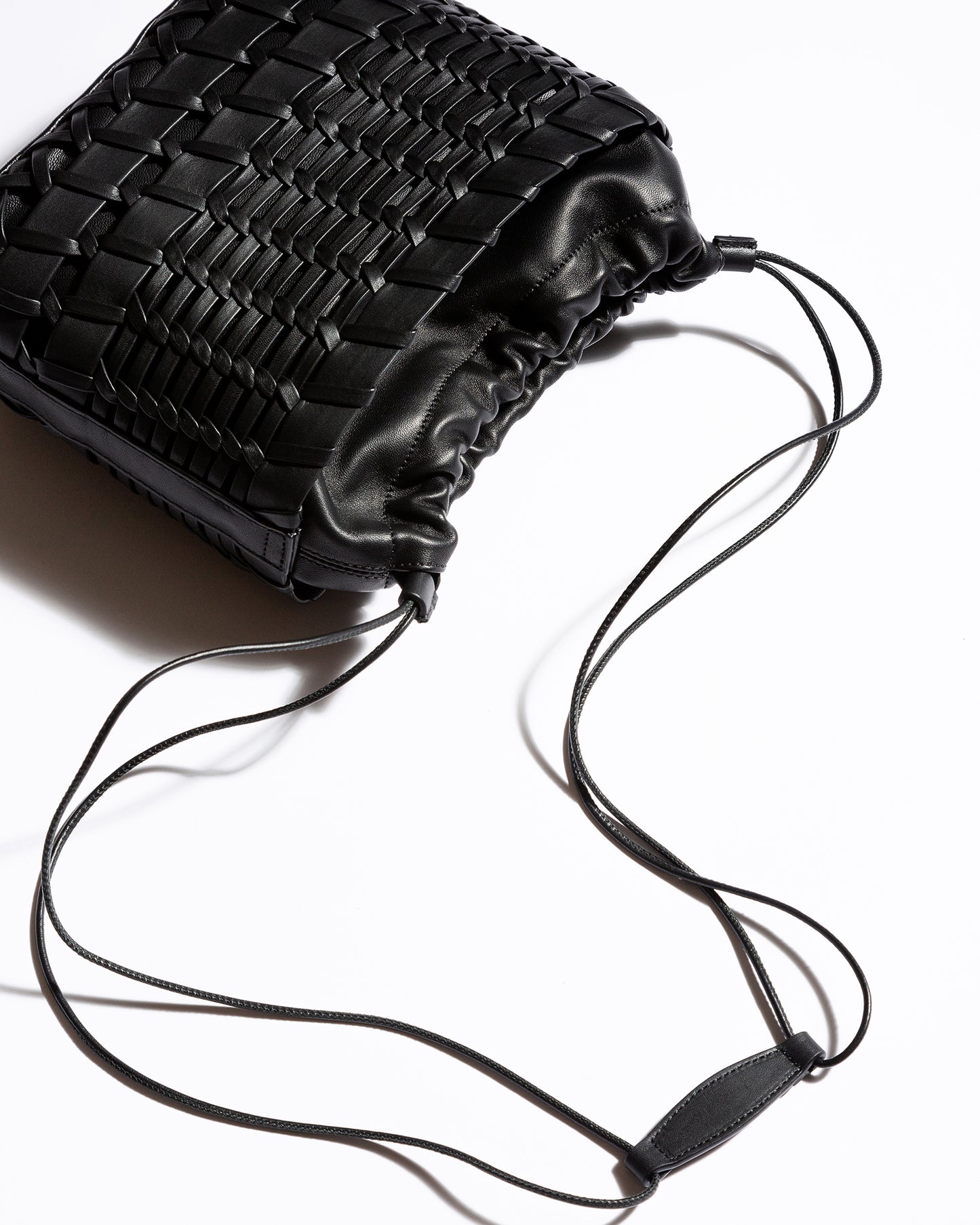 TRENA BUCKET - Interwoven Bucket Crossbody Bag