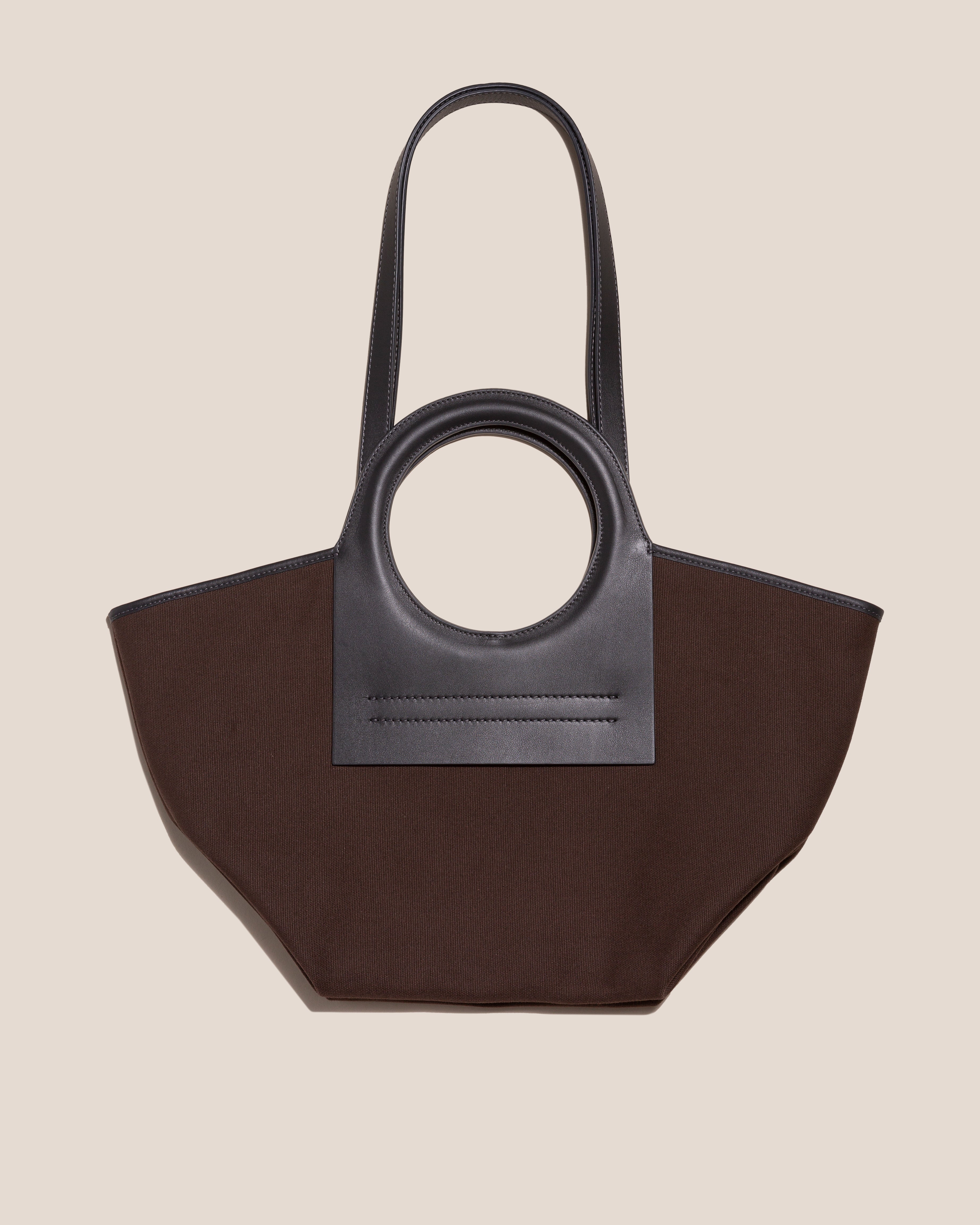 CALA S - Leather-trimmed Canvas Tote Bag – Hereu Studio