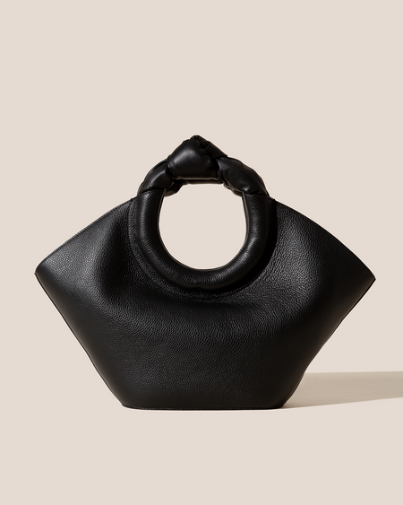 CASTELL GRAINY - Knotted-handle Leather Tote Bag