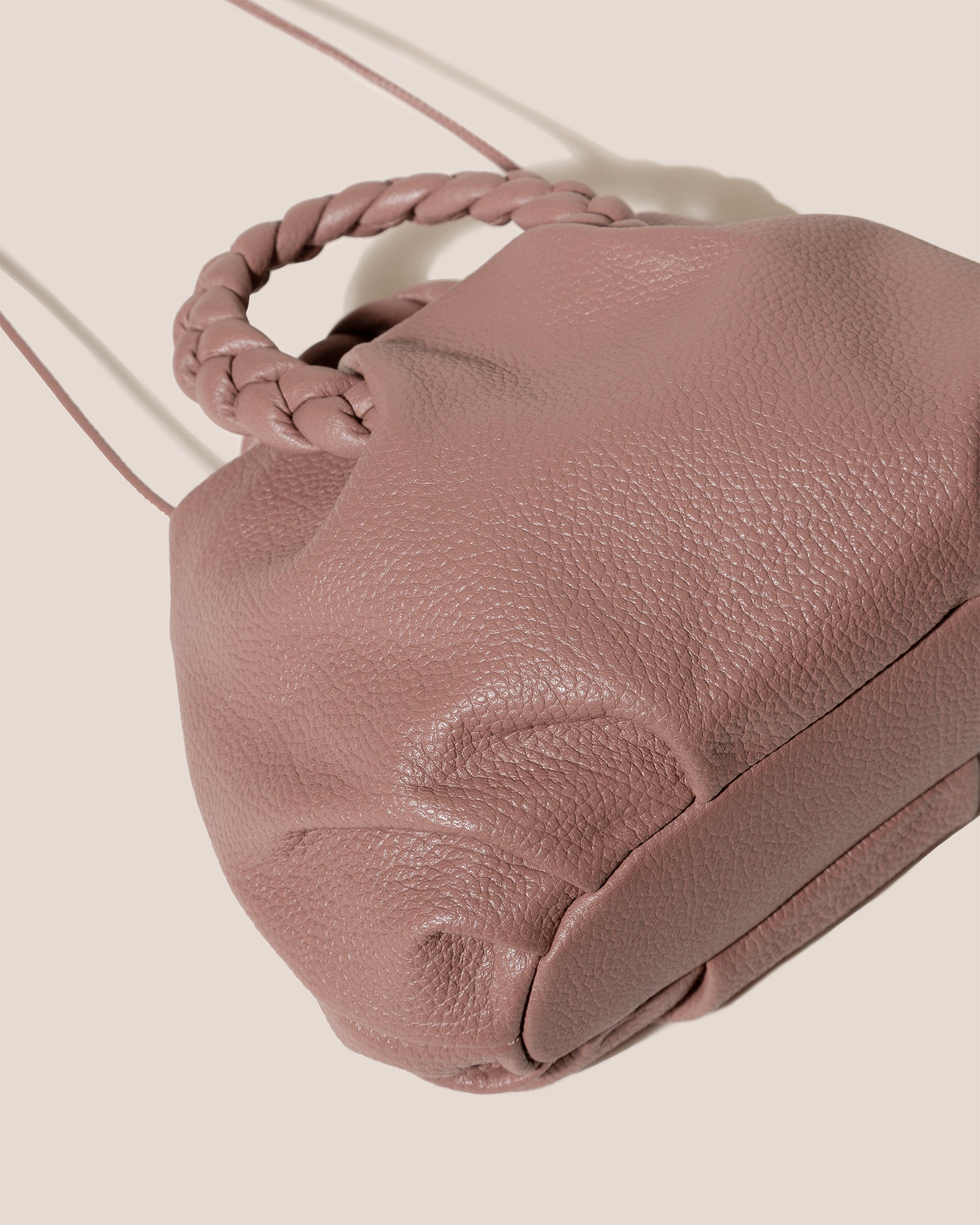 BOMBON GRAINY - Small Plaited-handle Leather Crossbody Bag – Hereu Studio